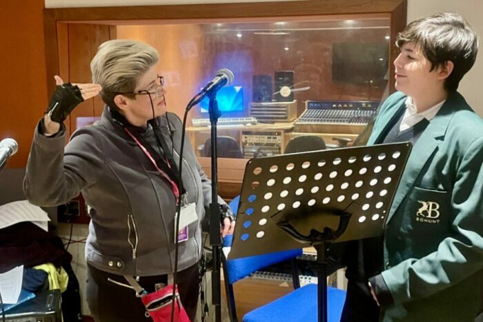 A teacher with a student