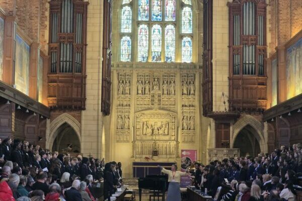 Singing live at Christ’s Hospital