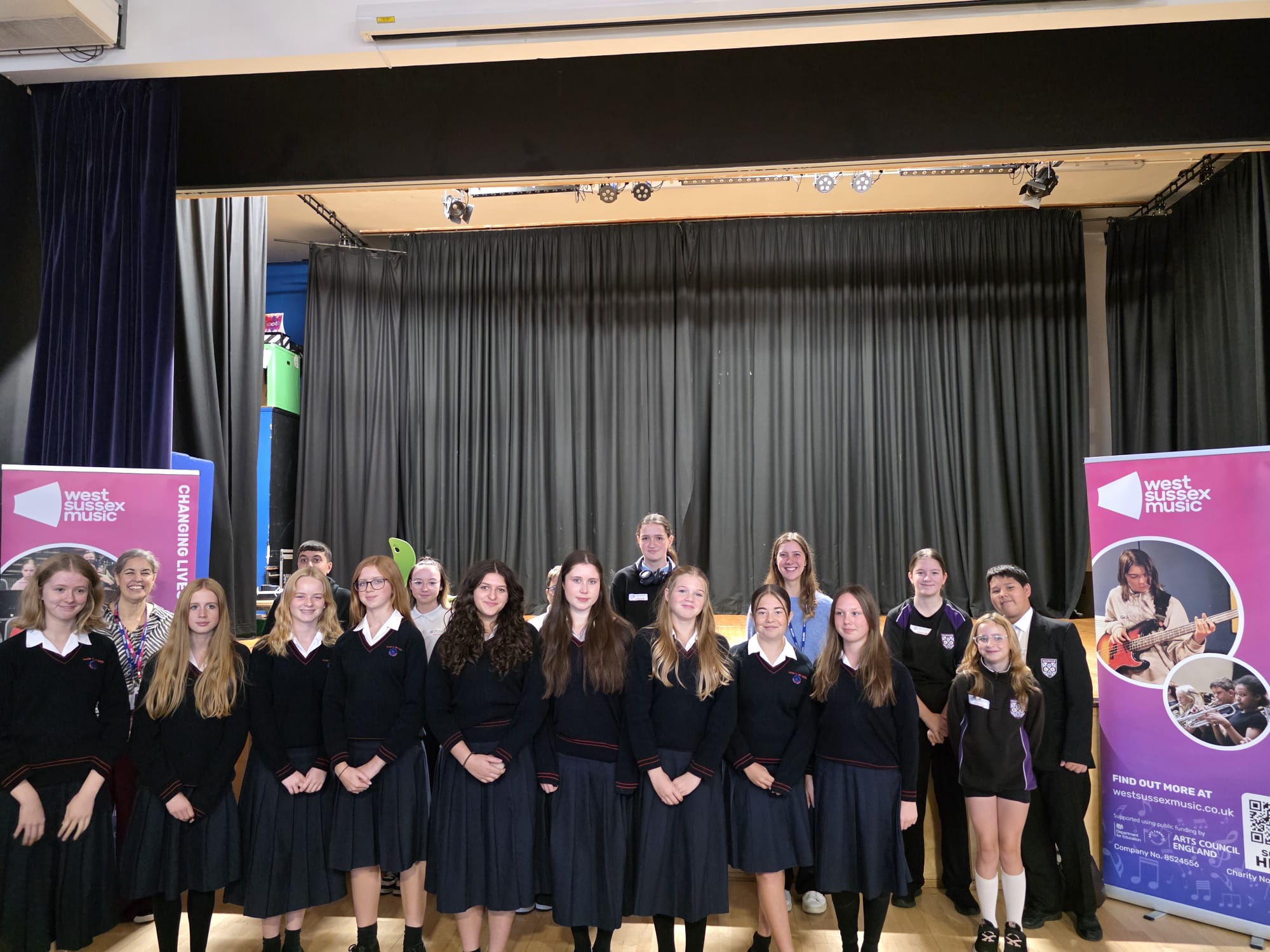 Singing live in West Sussex